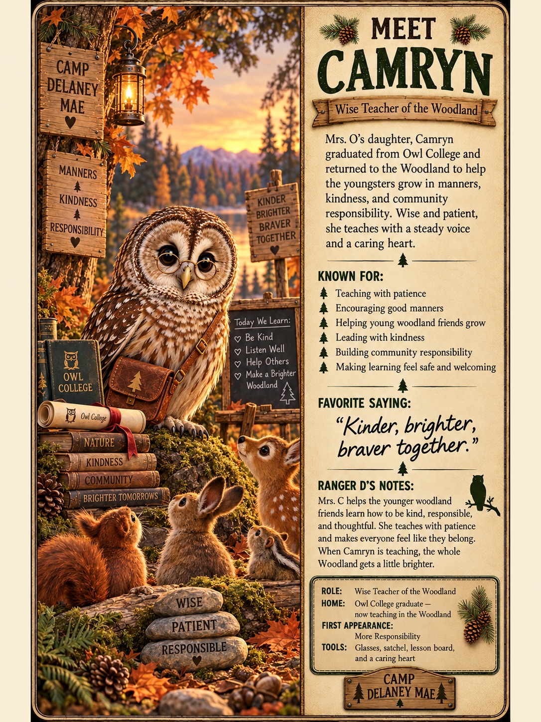 Camryn, Mrs. C character card