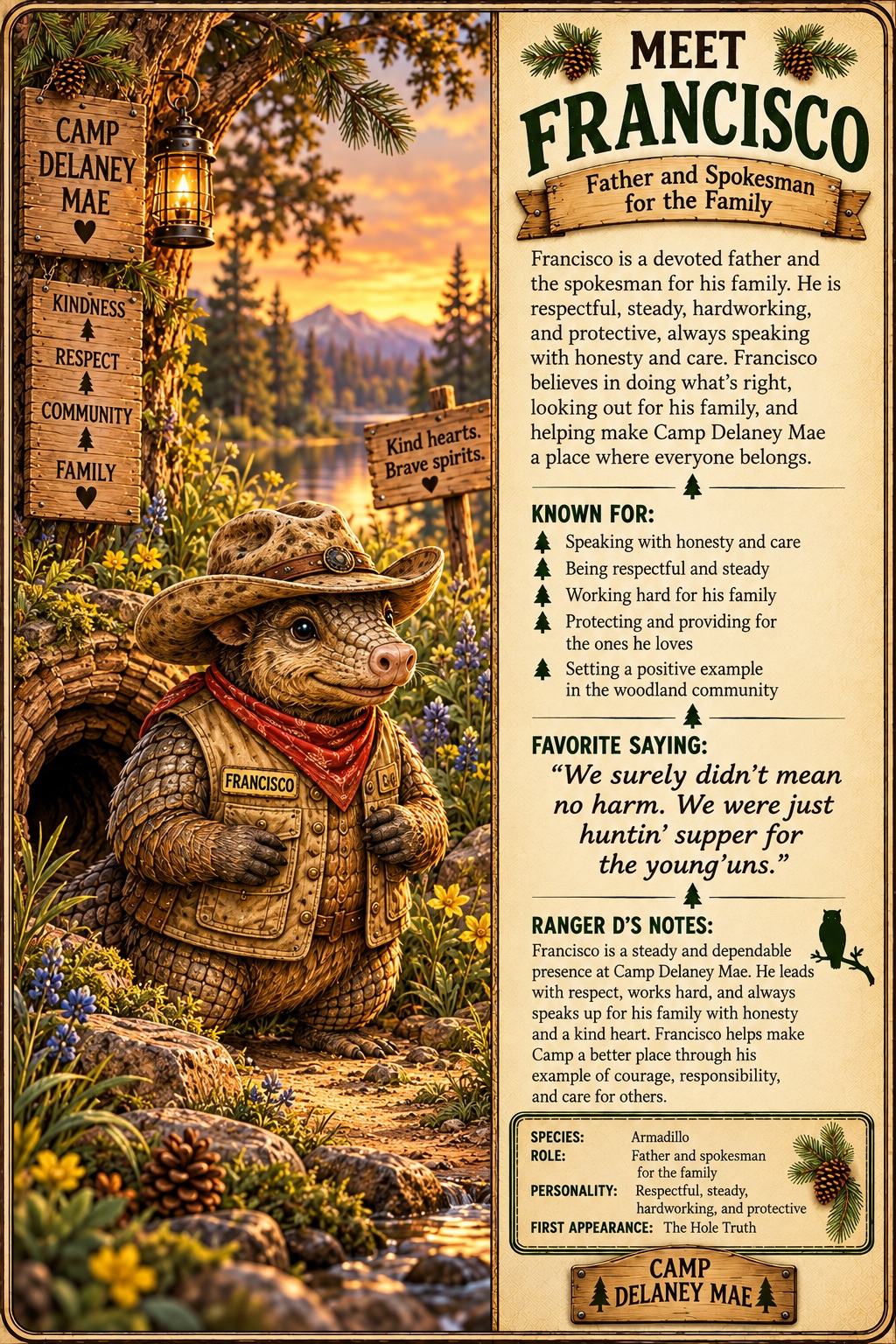 Francisco Armadillo character card
