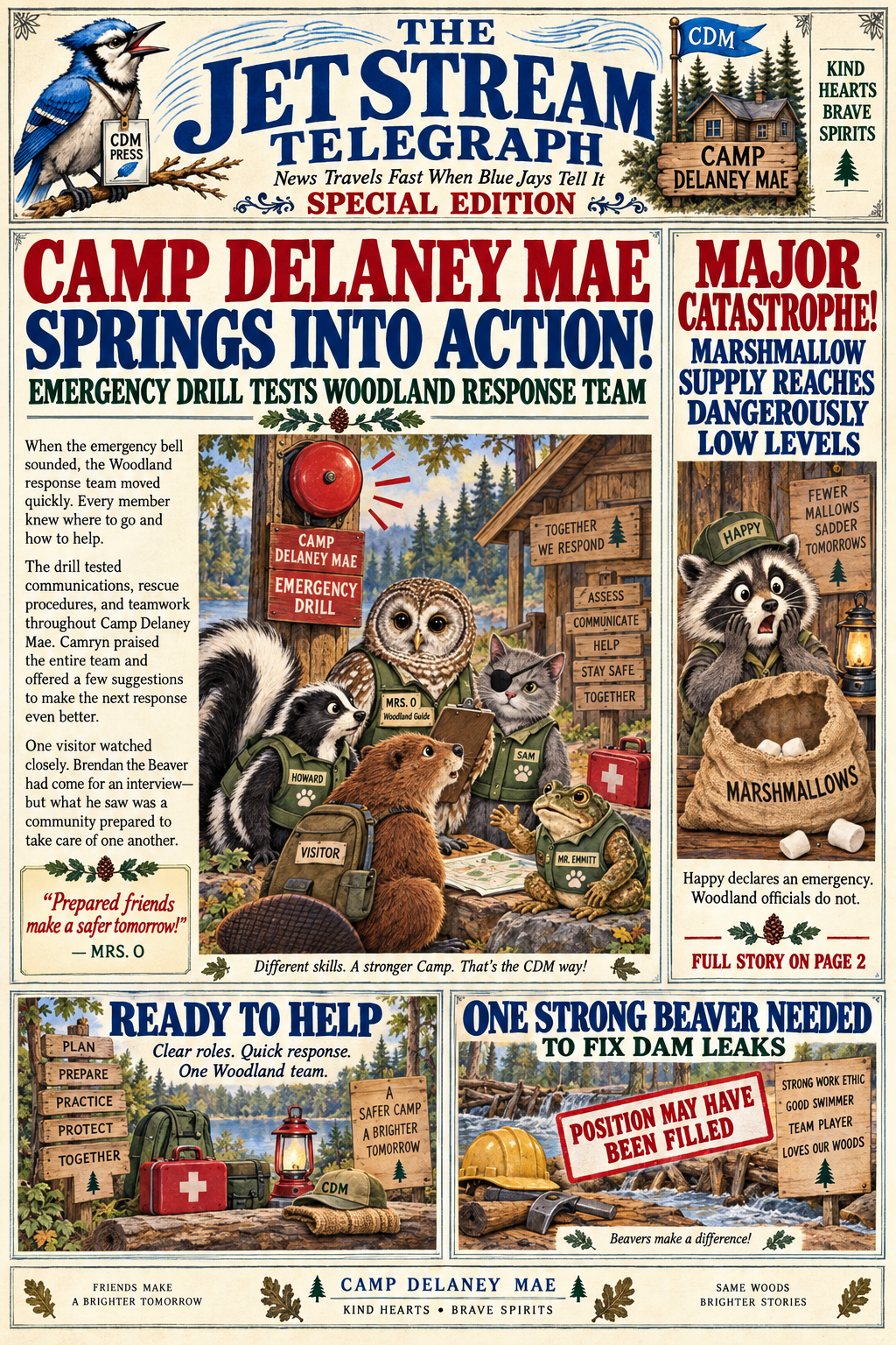 Camp Delaney Mae Springs Into Action!