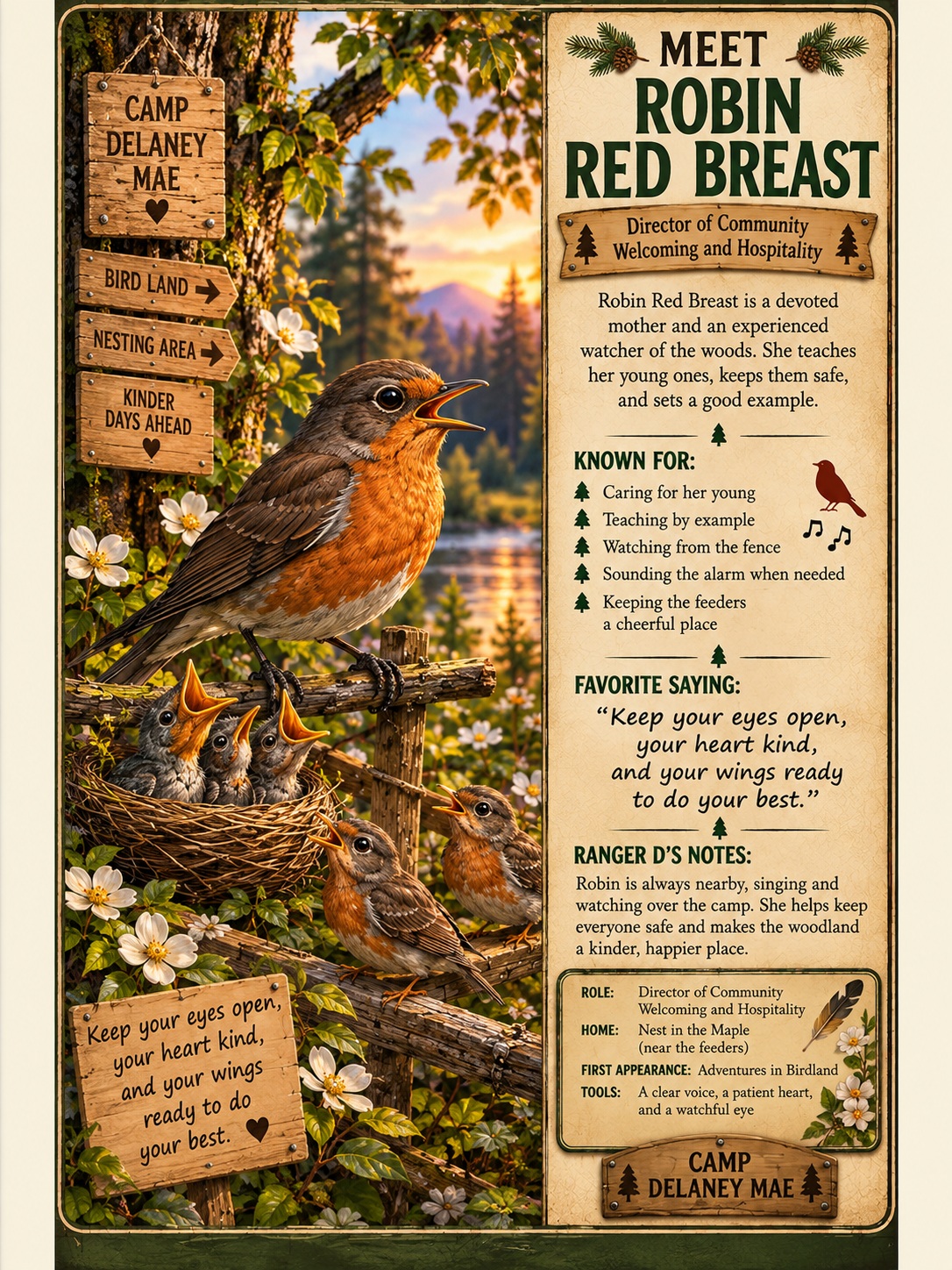 Robin Red Breast character card