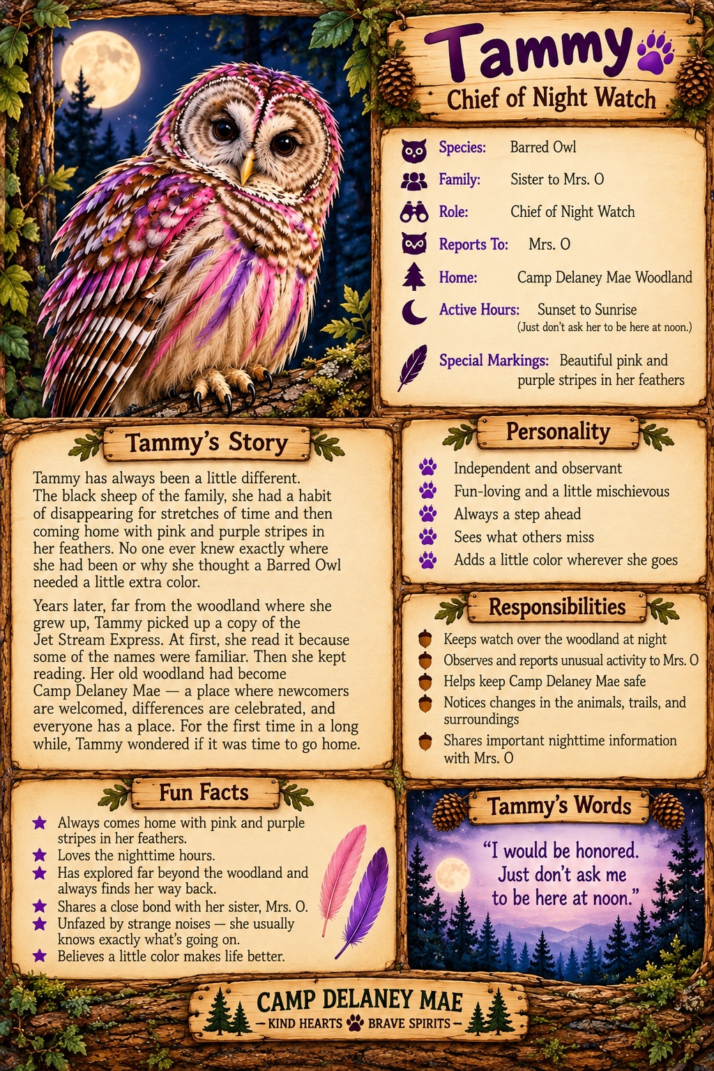 Tammy character card