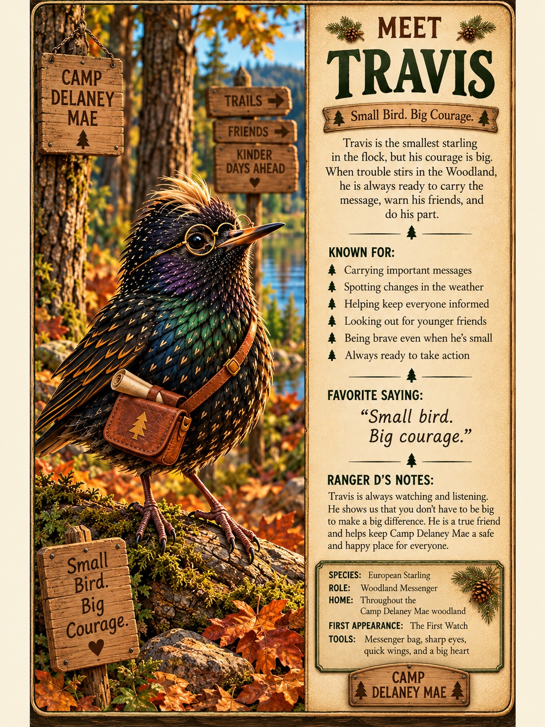 Travis character card