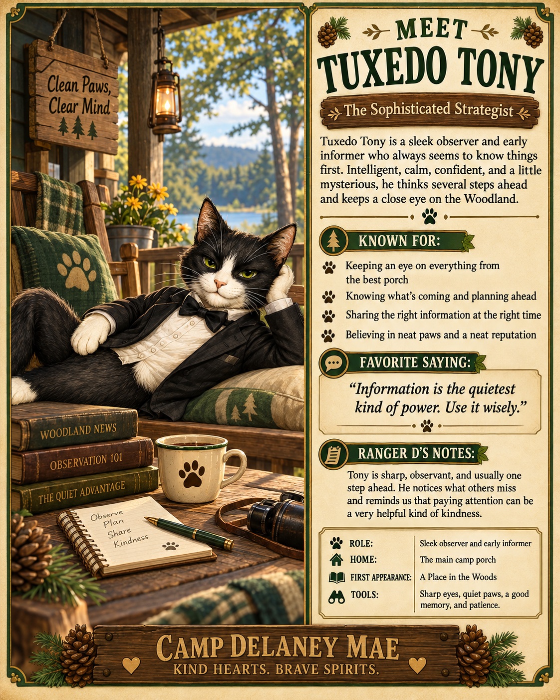 Tuxedo Tony character card