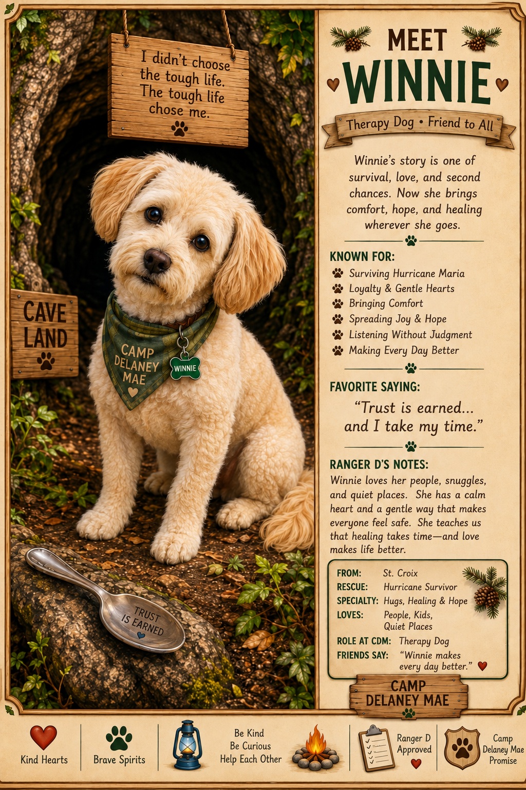 Winnie character card