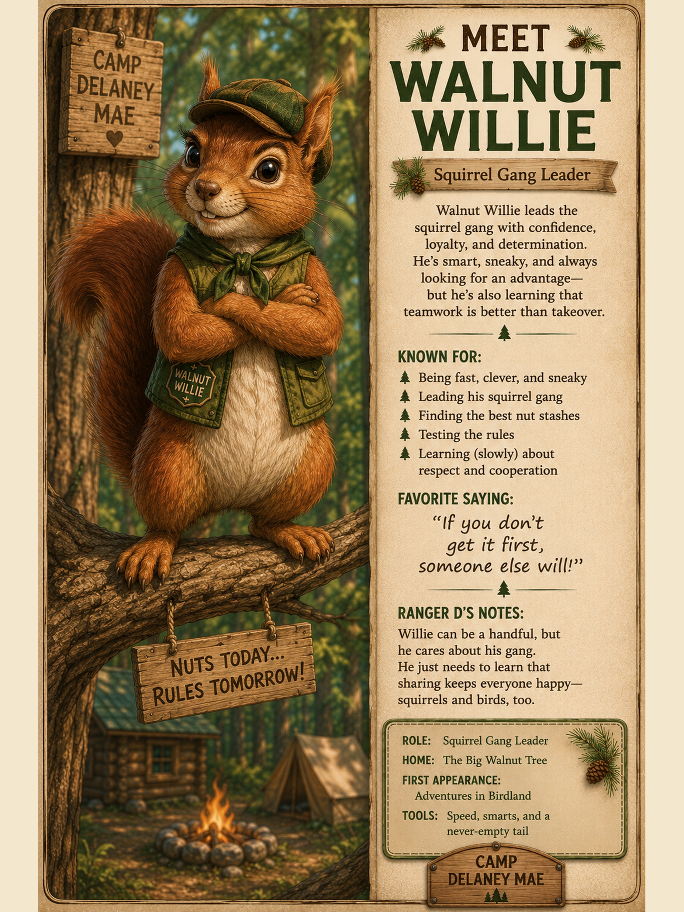 Walnut Willie character artwork