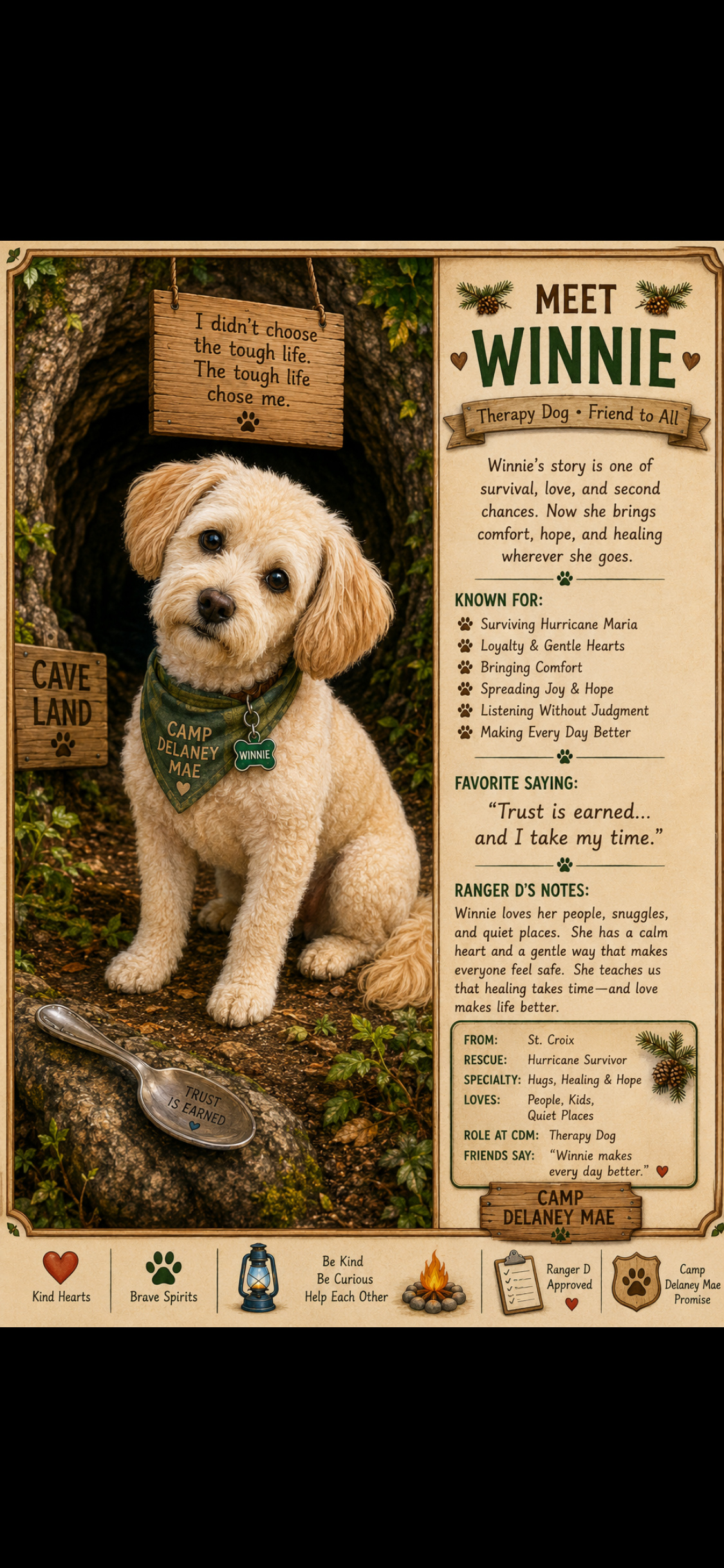 Winnie character card