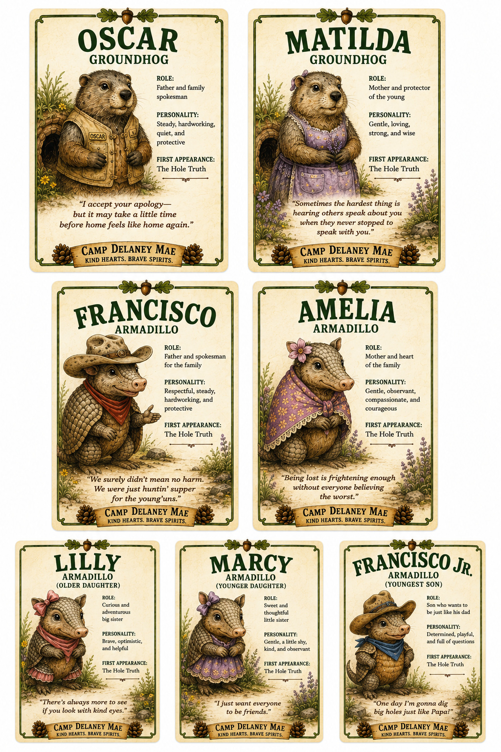 Woodland Families character card